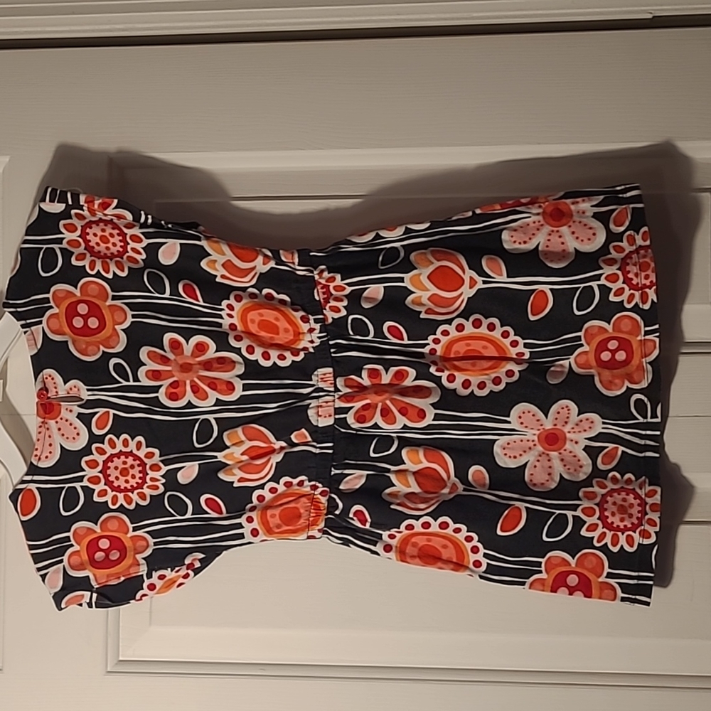 Gymboree Girls 7 bold bright retro floral casual dress - Picture 4 of 5